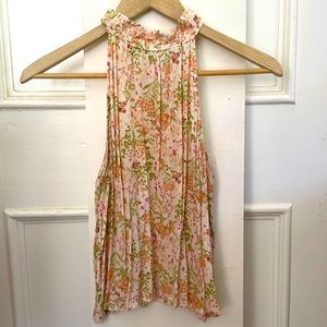 Mockneck Floral Tank Top